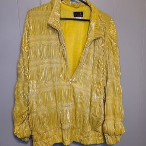 A.D.S. Metallic Yellow Bomber Jacket Vintage